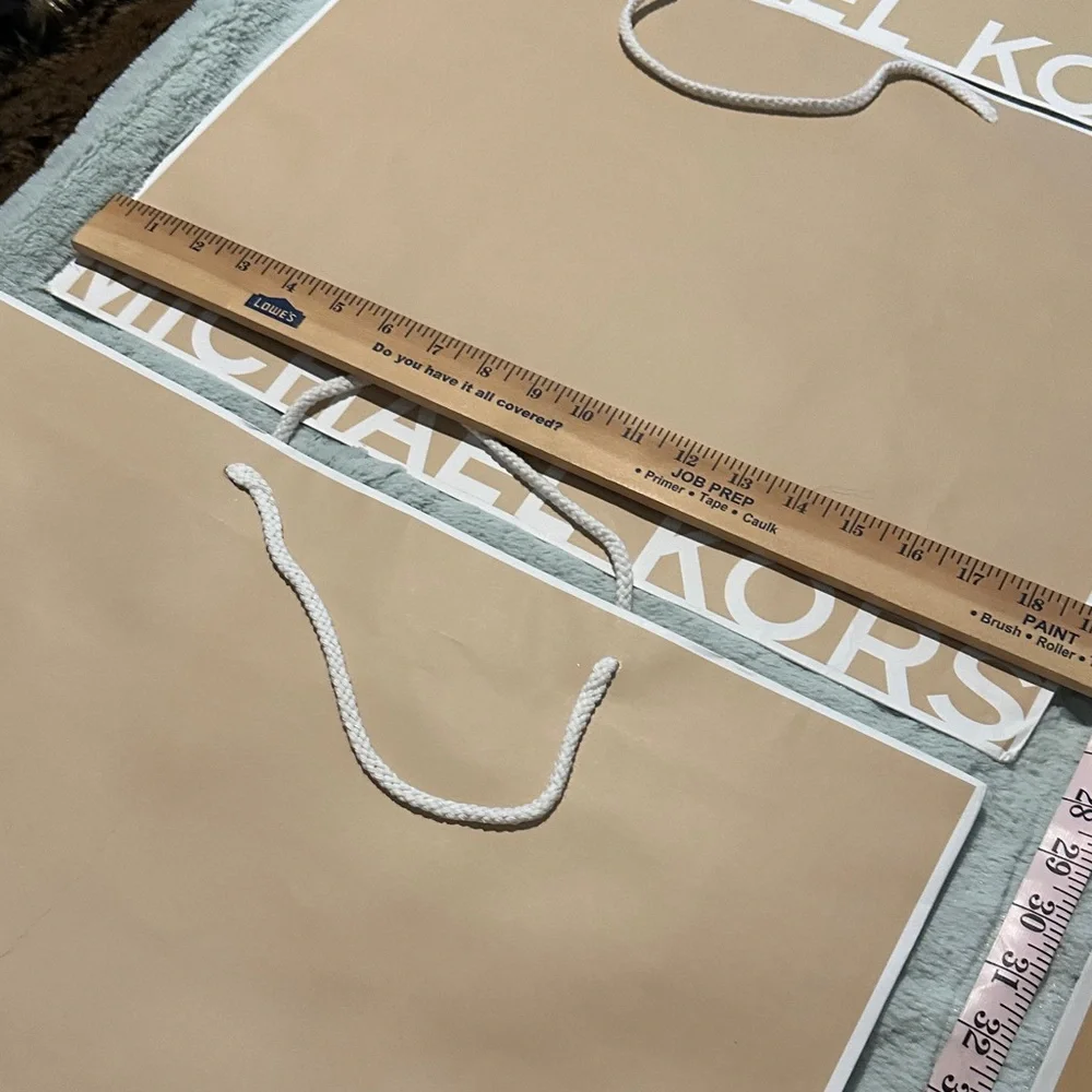 6 Michael Kors Beige and White Bags & One Box